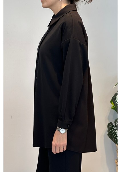 Deri Nakış Detay Tunik 19320 Siyah modelleri