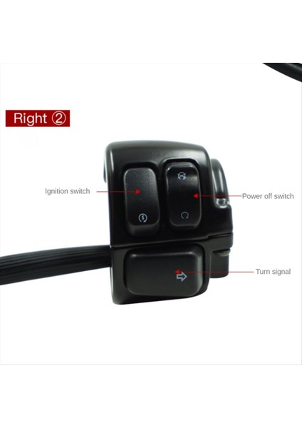 Harley XL883 Için Sportster Dyna V-Rod Softail Motosiklet Talonu Turn Sinyal Kontrol Anahtarı 1 Inç 25MM Siyah (Yurt Dışından)