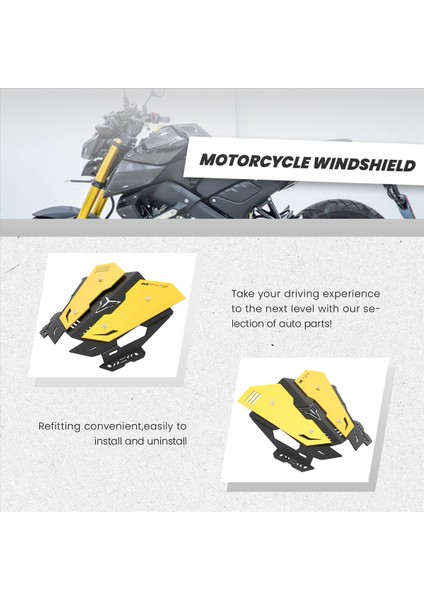 Yamaha MT15 mt 15 2018-2020 Motosiklet Ön Cam Cam Kiti Deflektör Aksesuarları Altın (Yurt Dışından) fiyatları