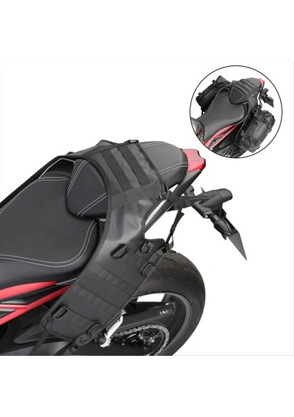 Motosiklet Arka Koltuk Yan Çanta Evrensel Motor Aksesuarları Arka Koltuk Çantası Kuyruk Yan Paket Takma Ped Rafı (Yurt Dışından) fırsatları