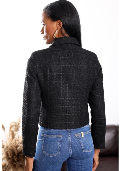 Siyah Gold Düğmeli Tüvit Ceket 02014 indirimleri