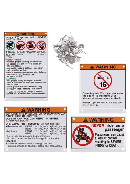 Yamaha Uyarı Çıkartmaları Için Çıkartmalar Etiketler Alüminyum Yedek Raptor Blaster Banshee (Yurt Dışından) modelleri