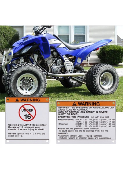 Yamaha Uyarı Çıkartmaları Için Çıkartmalar Etiketler Alüminyum Yedek Raptor Blaster Banshee (Yurt Dışından) fırsatları