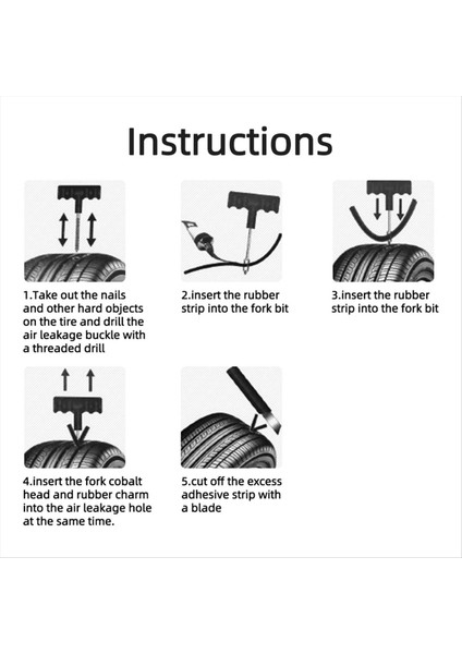 Araç Lastiği Onarım Kiti Denme Tapası Aletleri Lastik Ponksiyon Lastik Şeritler Için Acil Durum Karıştırma Tutkal Onarım Aracı Kit 7 Pcs Kiti (Yurt Dışından) fırsatları