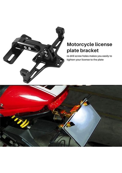 2pcs Cnc Çerçeve Motosiklet Sans Numarası Plaka Tutucu Braketi Yamaha Için Ayarlanabir LED Işık Bws R25 R3 MT03 Msx (Yurt Dışından) fiyatları