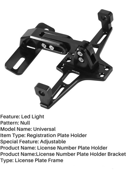 2pcs Cnc Çerçeve Motosiklet Sans Numarası Plaka Tutucu Braketi Yamaha Için Ayarlanabir LED Işık Bws R25 R3 MT03 Msx (Yurt Dışından) modelleri