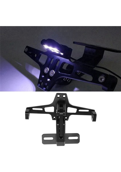 2pcs Cnc Çerçeve Motosiklet Sans Numarası Plaka Tutucu Braketi Yamaha Için Ayarlanabir LED Işık Bws R25 R3 MT03 Msx (Yurt Dışından) fırsatları