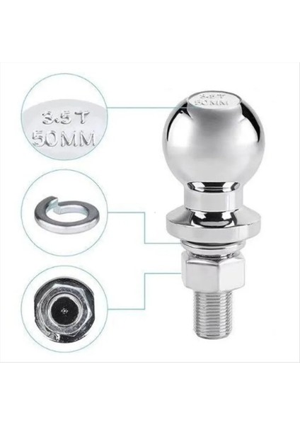 M22 50MM 3 5t Tow Ball Head Tow Ball Hitch Monte Tow Ball Römer Rv Karavan Parçaları (Yurt Dışından) modelleri