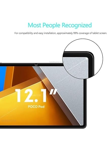 Xiaomi Poco Pad 12.1" Tablet Ile Uyumlu Nnao Esnek Cam Ekran Koruyucu modelleri