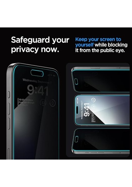 iPhone 15 Pro Hayalet Cam Ekran Koruyucu Kolay Kurulum Glas.tr Ez Fit Privacy Hd (2 Adet) - AGL06894 fırsatları