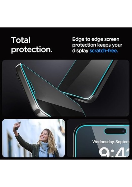 iPhone 15 Pro Hayalet Cam Ekran Koruyucu Kolay Kurulum Glas.tr Ez Fit Privacy Hd (2 Adet) - AGL06894 indirimleri