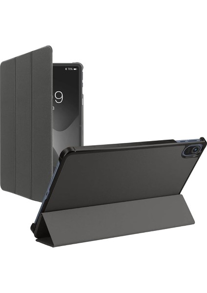 Honor Pad 8 Uyumlu Akıllı Kılıf Pu Deri Standlı Tablet Kılıfı Siyah