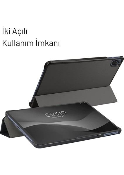 Honor Pad 8 Uyumlu Akıllı Kılıf Pu Deri Standlı Tablet Kılıfı Siyah fiyatları