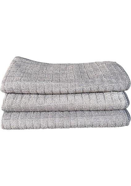 - Mikrofiber Mutfak Temizlik Bezi, Leke Tutmaz Temizlik Için Kareli Bez - 40X40 cm - 3 Adet