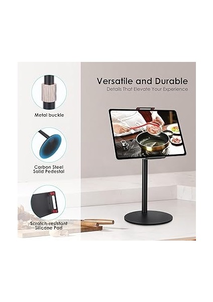 Tablet ve iPad ile Uyumlu Stant – 360° Döner, 90° Eğilebilir, 44CM Yükseklik Ayarlı, Alüminyum Alaşım, 14 Inç'e Kadar Tablet Uyumlu, Eller Serbest Okuma Çalışma Tutucu J2 (14 Inç'e Kadar) fırsatları