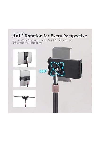 Tablet ve iPad ile Uyumlu Stant – 360° Döner, 90° Eğilebilir, 44CM Yükseklik Ayarlı, Alüminyum Alaşım, 14 Inç'e Kadar Tablet Uyumlu, Eller Serbest Okuma Çalışma Tutucu J2 (14 Inç'e Kadar) indirimleri