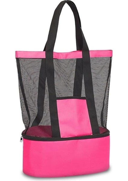 Çantası Soğutucu Bölmeli Seyahat Çantası Termal Piknik Kamp Çantası Outdor Çanta (Pembe) (Pembe)