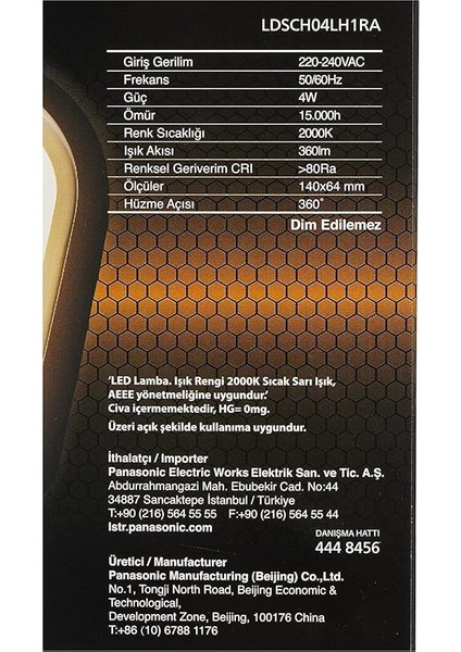 E27 Fil ST64 Lamba, Sıcak Sarı Işık 4W 360LM 2000K Gold indirimleri