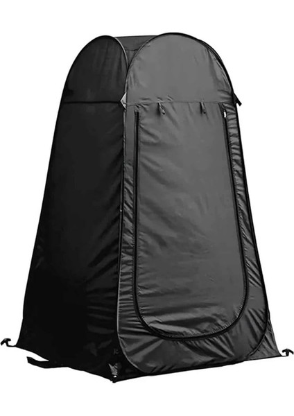 Kamp - Duş Wc Soyunma Çadırı - Otomatik - 120X120X190CM - Siyah