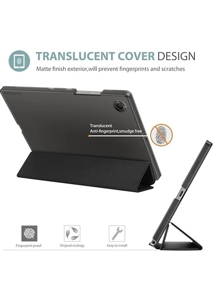 Galaxy Tab A8 10.5 SM-X200 X205 X207 ile Uyumlu Kılıf New Pu Deri Smart Standlı Case Siyah fiyatları