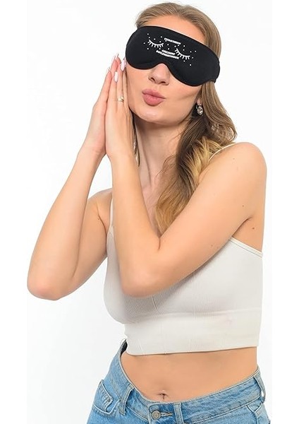 Siyah Pamuklu Uyku Maskesi Göz Bandı indirimleri