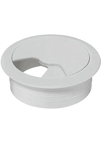 Masa Üstü Kablo Kanalı Deliği Kapağı Beyaz Masa Kapağı 6 cm (5 Adet) indirimleri