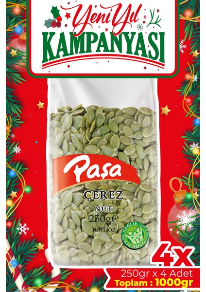 Çiğ Kabak Çekirdeği İçi 1 Kg (4x250 gr), Naturel Tuzsuz İç Kabak Çekirdeği