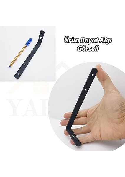 4-Ad Hafif Yük Modern Çelik Raf Altı Ayak Mat Siyah - Metal Raf Tutucu Destek Aparatı - Dekoratif L Konsol Demiri - Demir Raf Ayağı (Mat Siyah, 165 Mm) fırsatları