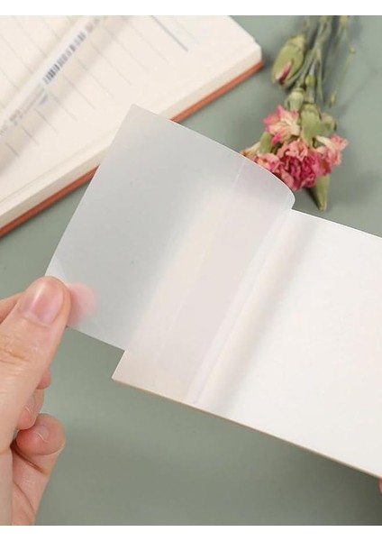 Şeffaf Renkli Yapışkan Post It Kare Not Kağıdı Karenot (Beyaz)