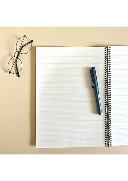 Tanıtım Çizgili Spiralli Not Defteri, A4 Boyut (21X29,7 Cm), 60 Yaprak, 90GR. Ivory Kağıt, Ofis Için Ideal (Kahverengi Kapak) fırsatları