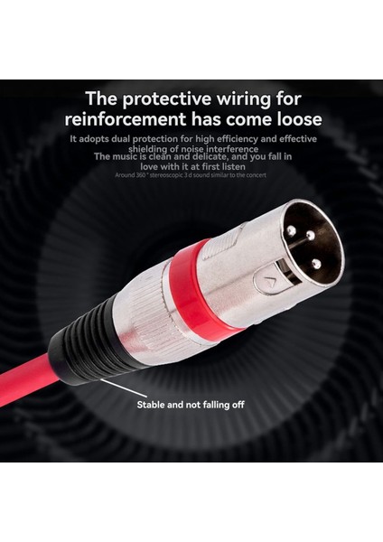 Xlr Kablo 3pins Xlr Erkek/kadın Panel Montajı Xlr Kadın/erkek Konnektör Mikrofon Uzantı Dönüştürücü Kırmızı (Yurt Dışından) modelleri
