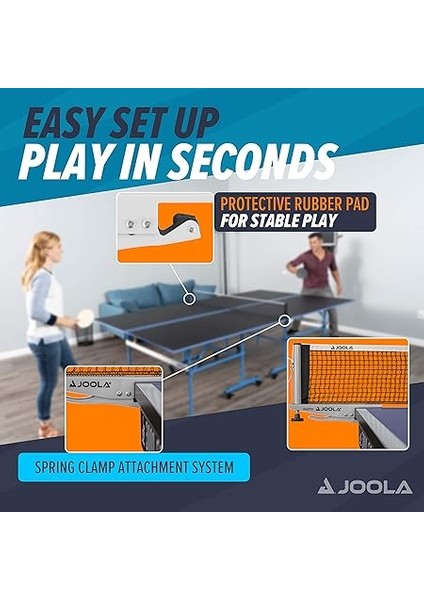 Tischtennisnetz Snapper-Indoor Garnitur Freizeitsport Höhenverstellbar Mit Feststellschraube - Klemmtechnik, Silber/schwarz, One Size fırsatları