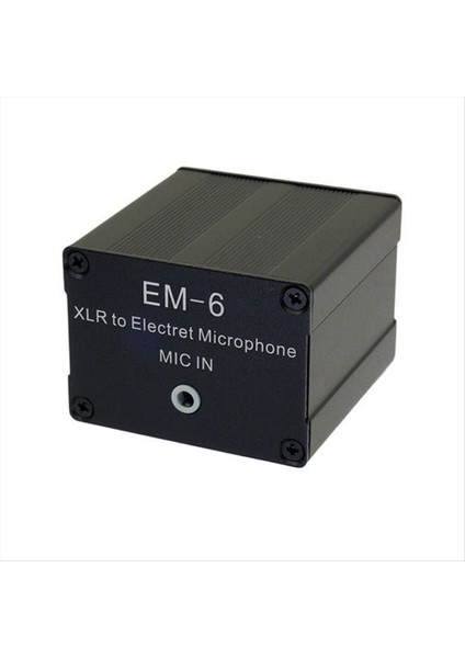 Em-6 Xlr Ila 3,5mm Elektrot Mikrofon Amplifikatörü Sesli Mikser Ses Kartı Pikap Dönüştürücü (Yurt Dışından)
