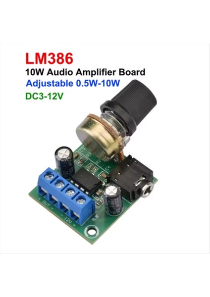 1pcs LM386 10W Ses Amplifikatör Kartı Mono 3.5mm Dc 3-12V Hacim Kontrolü Mini Amp Modülü Ayarlanabilir Hacim (Yurt Dışından) modelleri