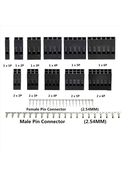 1240 Adet Dupont Konektörü 2 54MM Dupont Kablo Jumper Tel Pin Başlık Konut Kiti Erkek Sıkma Pimleri + Dişi Pin Konnektörü (Yurt Dışından) fırsatları