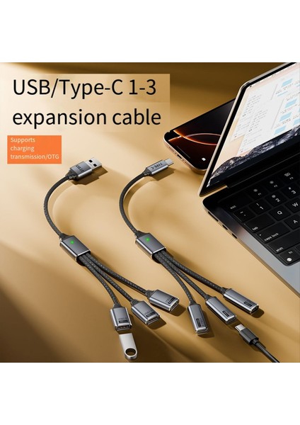 Splitter Kablo Otg USB Hub 2 0 Erkek Kadın Uzatma Kablosu Veri Şarj Adaptörü Telefon Yazıcı Için USB Flash USB (Yurt Dışından) fırsatları