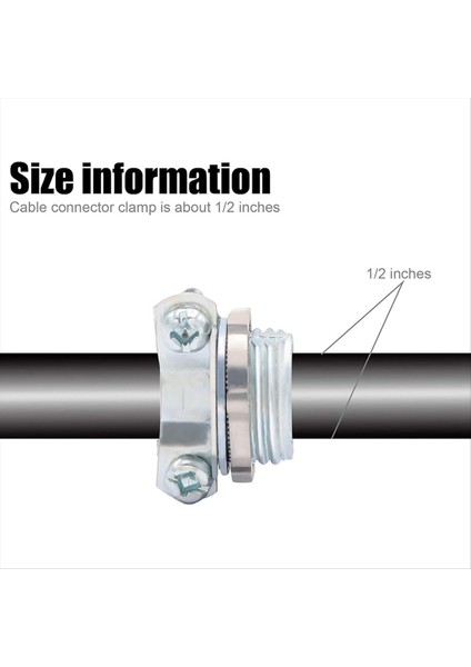 12 Paket 1/2 Inç Kelepçe Tipi Kablo Konnektörleri Çinko Alaşımlı Tel Kelepçeleri Nm Kabloları Elektrik Telleri Metalik Boru (Yurt Dışından) fiyatları