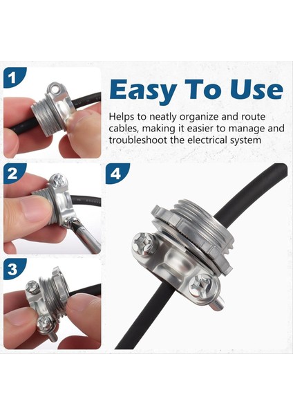 12 Paket 1/2 Inç Kelepçe Tipi Kablo Konnektörleri Çinko Alaşımlı Tel Kelepçeleri Nm Kabloları Elektrik Telleri Metalik Boru (Yurt Dışından) fırsatları