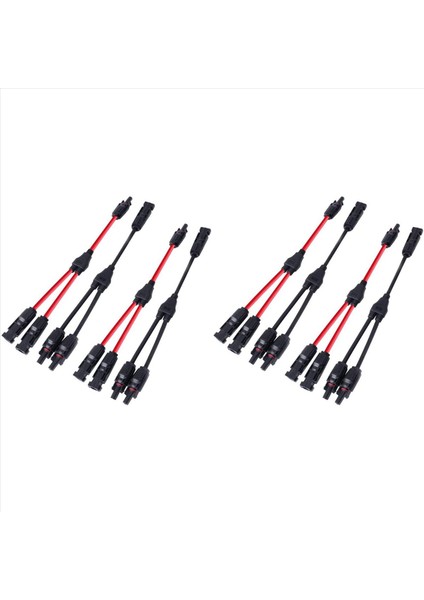 8x Güç Güneş Konektörü Y-Şube Kablosu Güneş Panelleri Için Güneş Kablosu Paralel Adaptörü (Yurt Dışından)