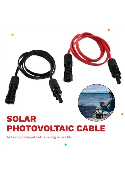 2 Adet Konnektörlü Güneş Uzatma Kablosu 1m 4mm² 1500V/50A Pv Güneş Kablosu Fotovoltaik Tel Esnek Düz Güneş Kabloları (Yurt Dışından) indirimleri