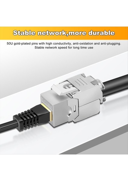 Keystone Için Cat7 RJ45 Modül Soketi Lan Kablosu 10 Gbit/s Ila 1000 Mhz Awg 22-24 L Yama Paneli ve Ağ Soketi Için (Yurt Dışından) fiyatları