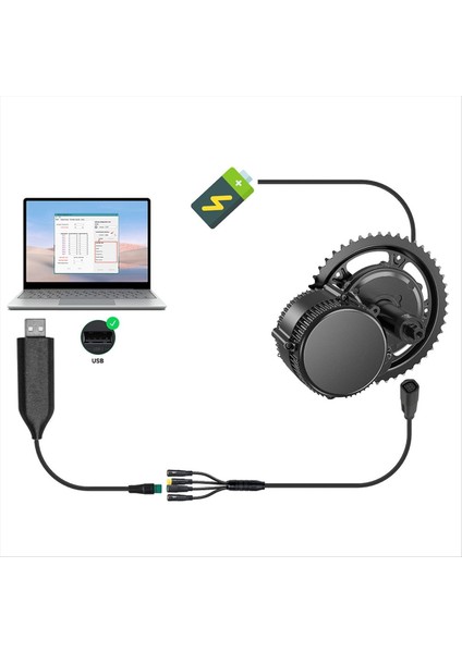 Bafang Can-Bus USB Programlama Kablosu Bafang Için BBS01/02 Orta Sürücü Merkezi Elektrikli Bisiklet Motoru Programlanmış Kablo (Yurt Dışından) modelleri