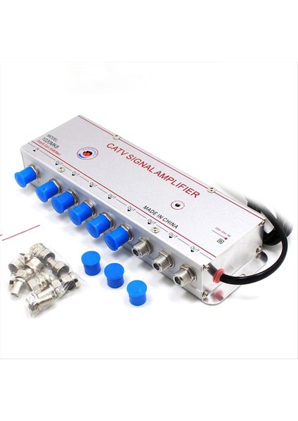 1020MK8 Catv Sinyal Amplifikatörü 1ın8 Out 20DB Kablo Tv Splitter Amplifikatör Dijital Tv Anten Sinyal Güçlendirici Ab Tak (Yurt Dışından) fırsatları