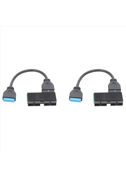 2x USB 3 0 19PIN Hub Çipli Modüler Kablo Tasarımı Anakart Veri Uzatma Kablosu (Yurt Dışından)