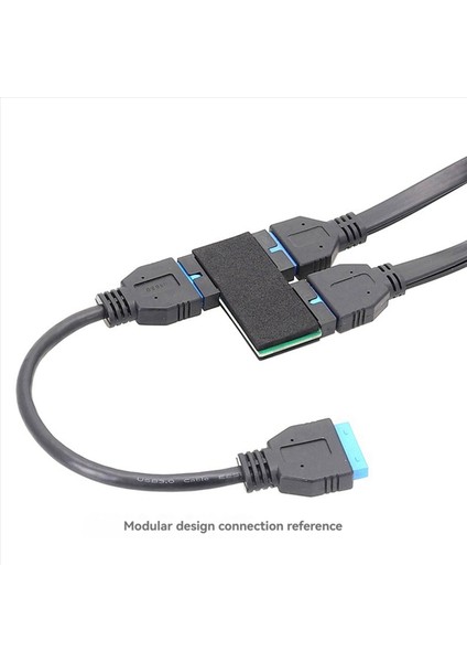 2x USB 3 0 19PIN Hub Çipli Modüler Kablo Tasarımı Anakart Veri Uzatma Kablosu (Yurt Dışından) fiyatları