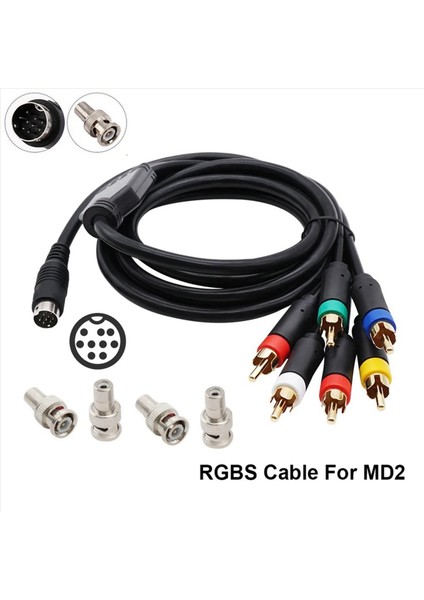 2 Adet 1 8 M Rgb/rgbs Kablo Mını Dın-9pin Konektörü Video Konsolları Sega Mega Drive 2 Md2 Oyun Konsolu ile Bnc Adaptörü (Yurt Dışından) modelleri
