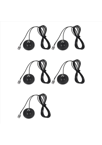 5x Kablosuz Anten Tabanı Mikrofon Anten Tabanı Mıknatıslı 3 Metre RG174 Kablo Bnc Erkek Anten (Yurt Dışından)
