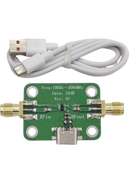 10KHZ-3GHZ Düşük Gürültü Orta Güç Tipi-C Lna Rf Geniş Bant Amplifikatör Modülü 32DB Kazanç (Yurt Dışından)