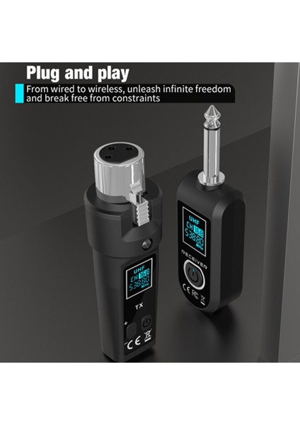 Dinamik Kondenser Mikrofon Evrensel Için Uhf Mikrofon Kablosuz Dönüştürücü Xlr Verici ve Mikrofon Alıcısı (Yurt Dışından) modelleri