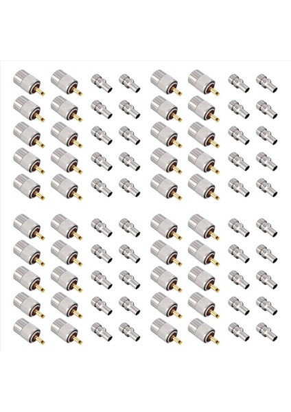 RG8X Rg8 RG59 LMR-400 RG-213 Koaksiyel Koaksiyel Kablo Için 40 Paket UHF/PL-259 Redüktörlü Lehim Konnektör Fişi (Yurt Dışından)